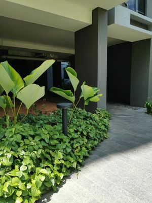 डाई कास्टिंग सीओबी बाहरी बोलार्ड लाइटिंग एलईडी आईपी 65 जल प्रतिरोधी